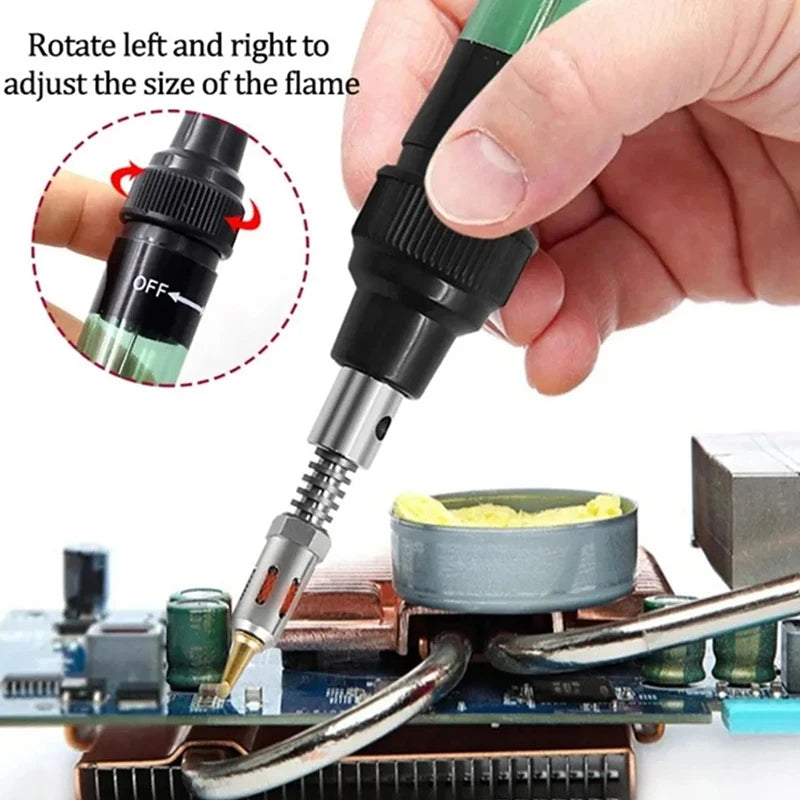 Hot Sale Portable Soldering Iron Kit 1300 Celsius Welding Pen Burner Blow Torch Gas Soldering Iron Cordless Butane Tip Tool Oasis Select