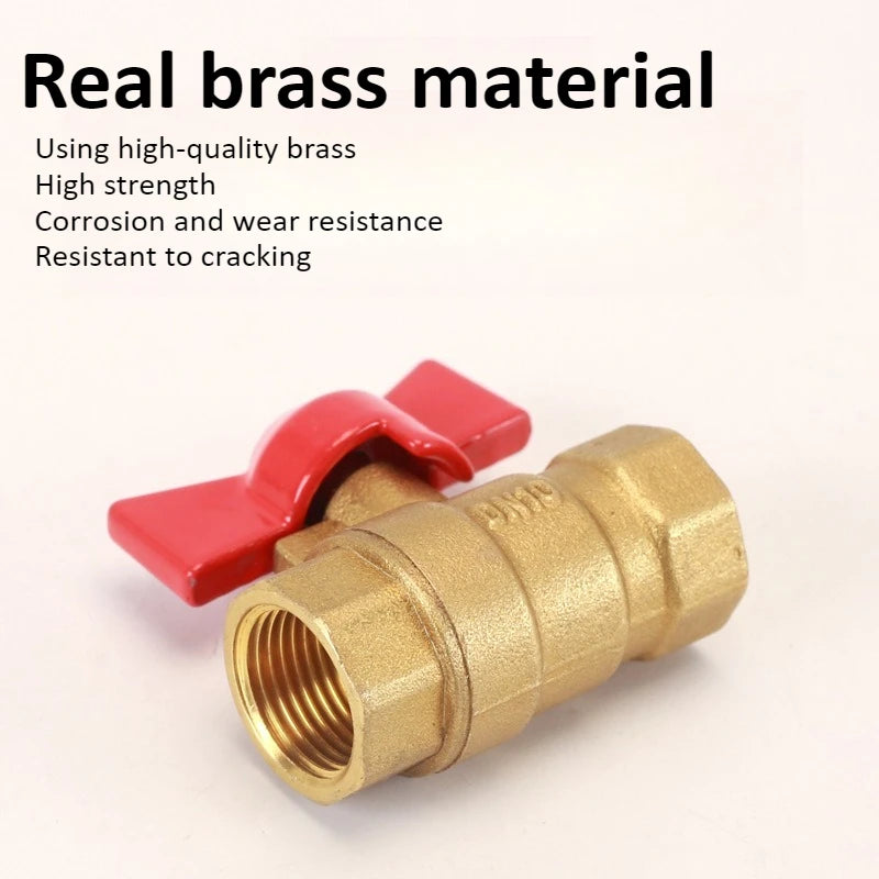 Brass Long Rod Ball Valve 1/8 "1/4" 3/8 "1/2" 3/4 "1 Inch Internal/external Thread Connector Adapter Copper Pipe Connector Oasis Select