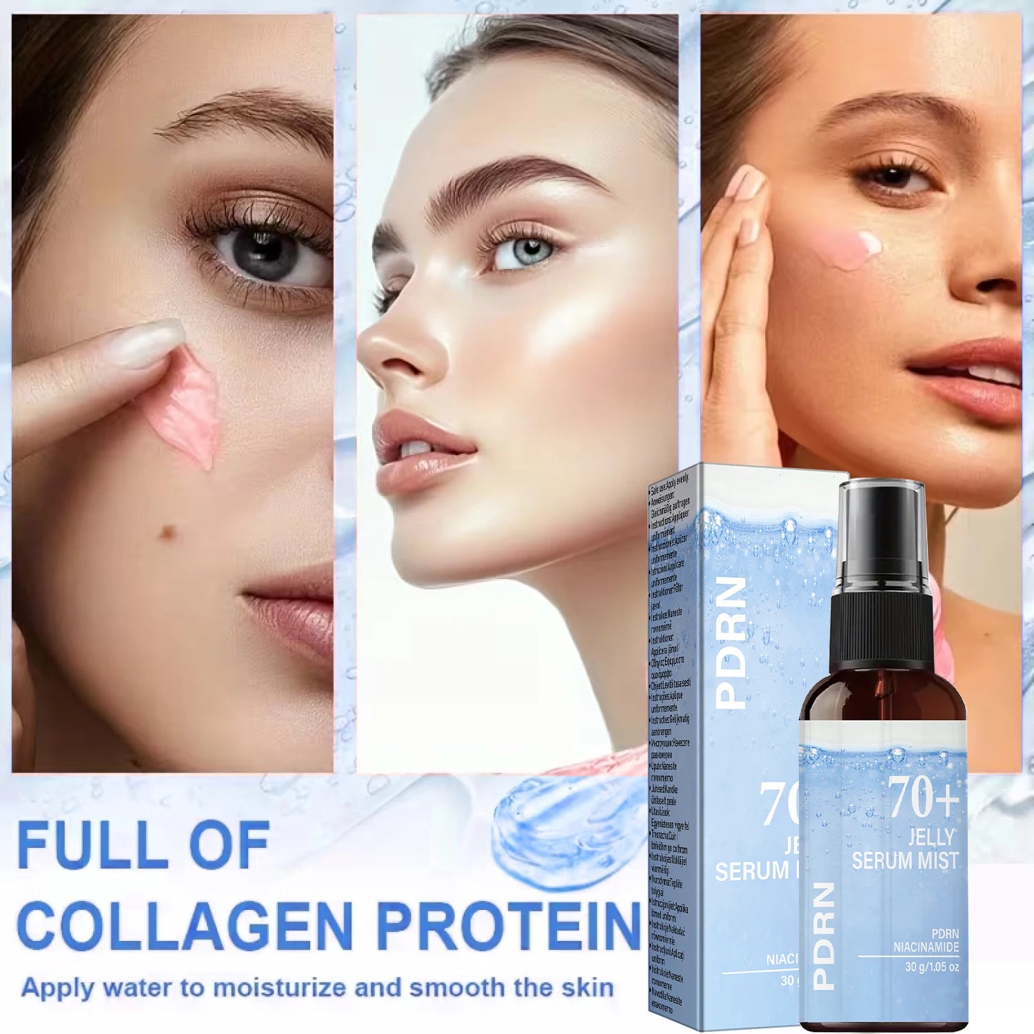 PDRN Jelly Serum Mist – Niacinamide, Collagen & Hyaluronic Acid