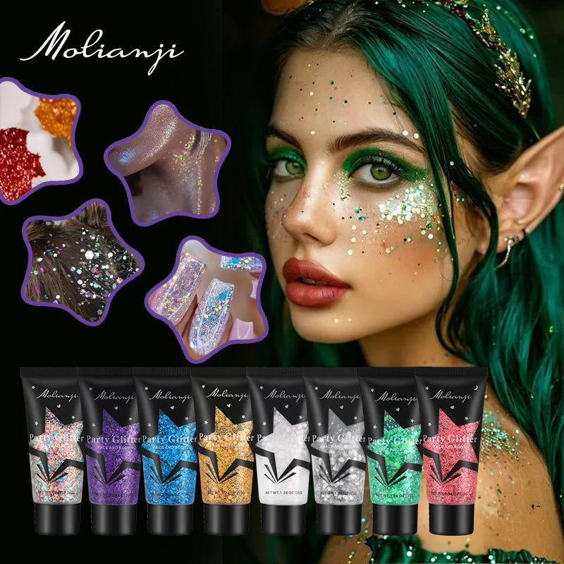 Multicolor Body Glitter – Waterproof & Sweat-Resistant Makeup Body & Face Glitter Oasis Select