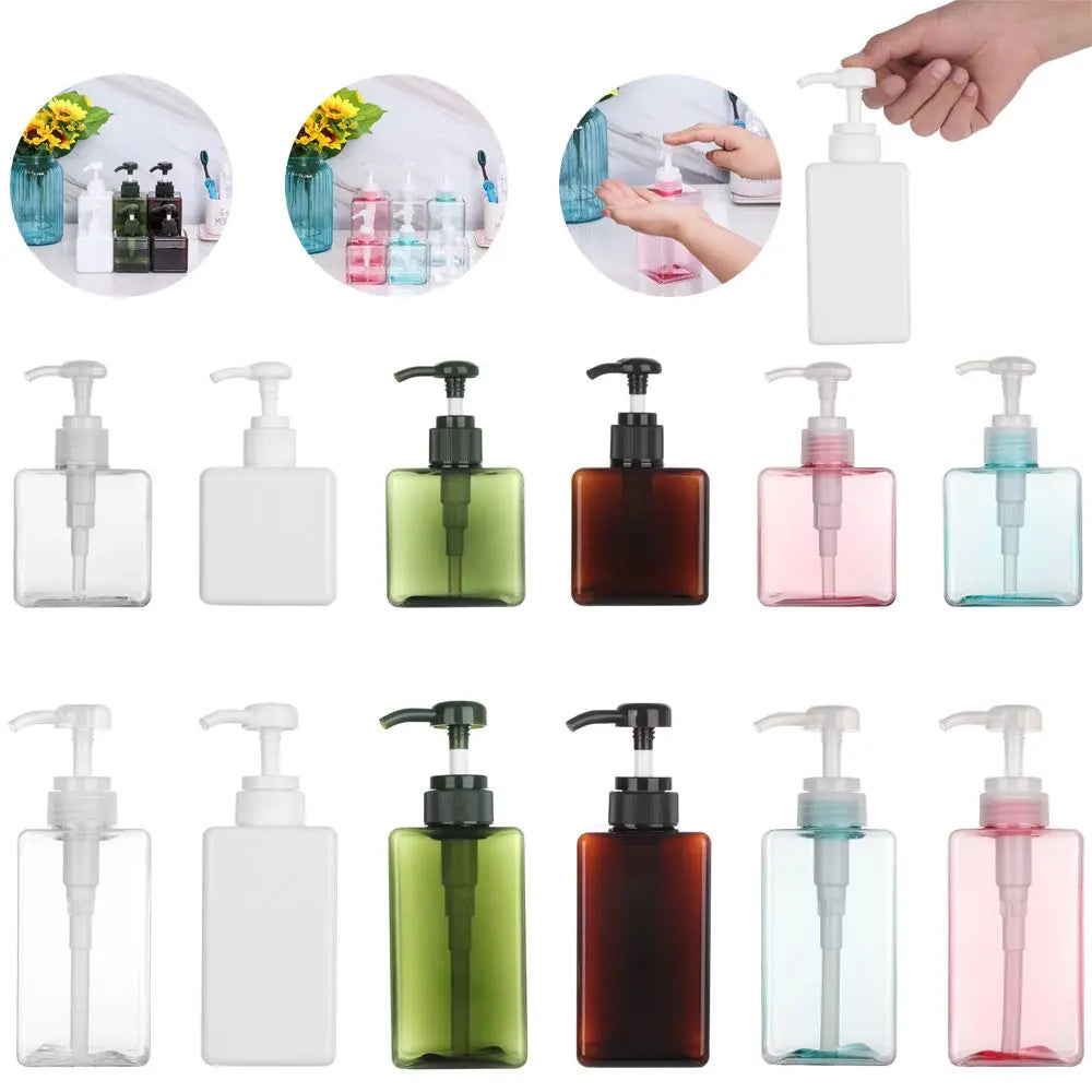 650ml Square Clear Bottle Liquid Soap Whipped Mousse Points Bottling Shampoo Lotion Shower Gel Pump Bottlesnding Soap Dispenser Oasis Select