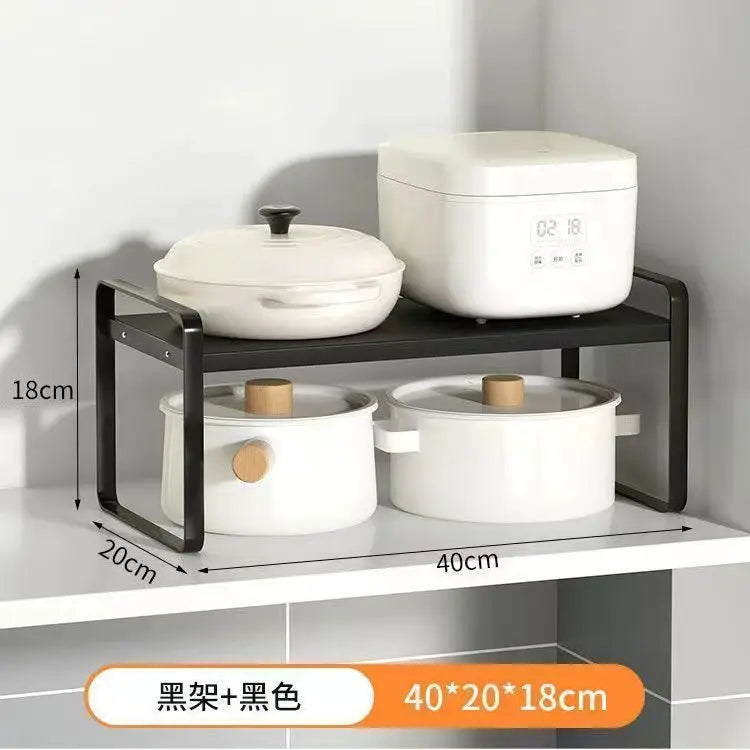 Countertop Kitchen Storage Rack – Layered Cabinet Organizer