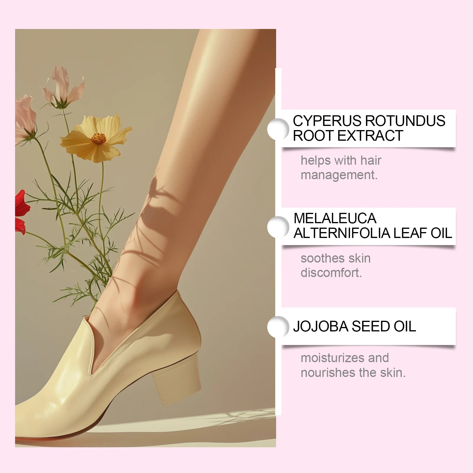 Cyperus Rotundus Oil Body Hair Remover Armpit Leg Arm Reduces Hair Growth Moisturizes Gentle Care Essential Oil for Smooth Skin Oasis Select
