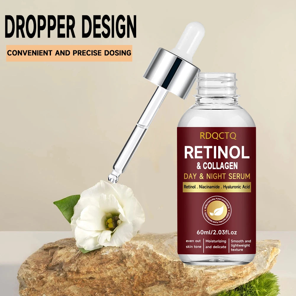 Retinol Collagen Day Night Essence & Cream 2-Pack | Niacinamide & Hyaluronic Acid Formula | Gentle Lightweight Texture for Even- Oasis Select