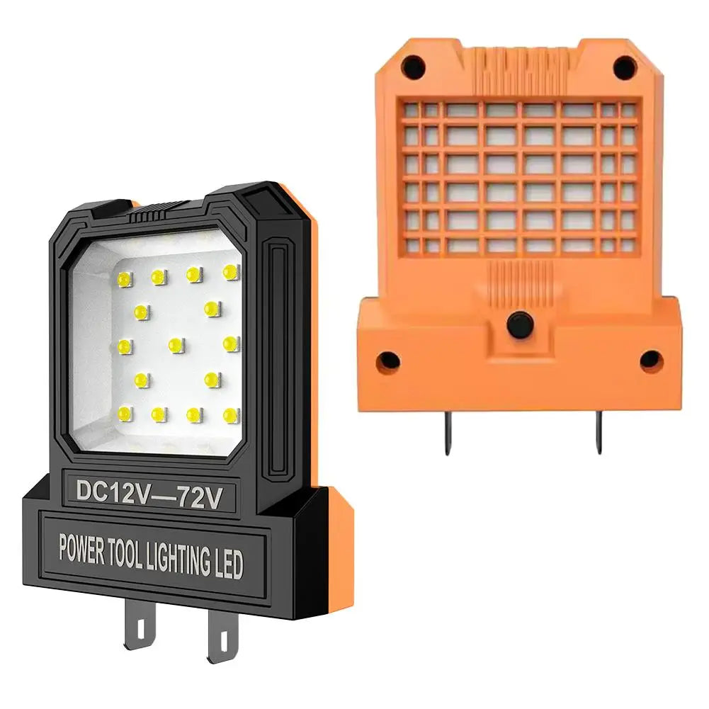 Portable LED Work Light – Power Tool Battery Adapter 12V–85V