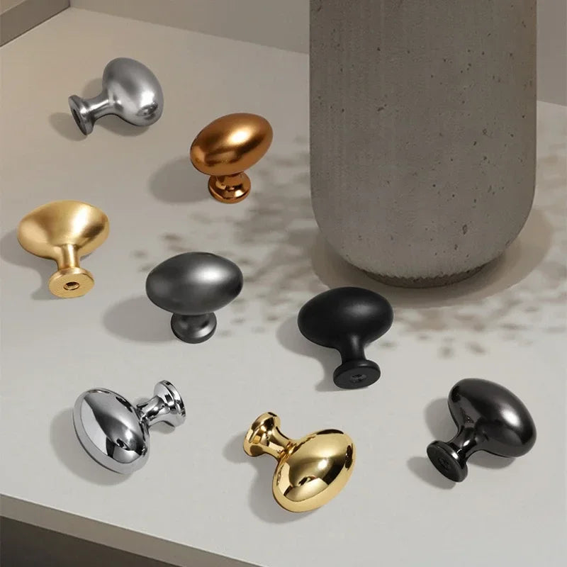 Minimalist Cabinet Door Knobs and Handles Pigeon Egg Oval Drawerknobs Wardrobe Handles for Furniture Oasis Select