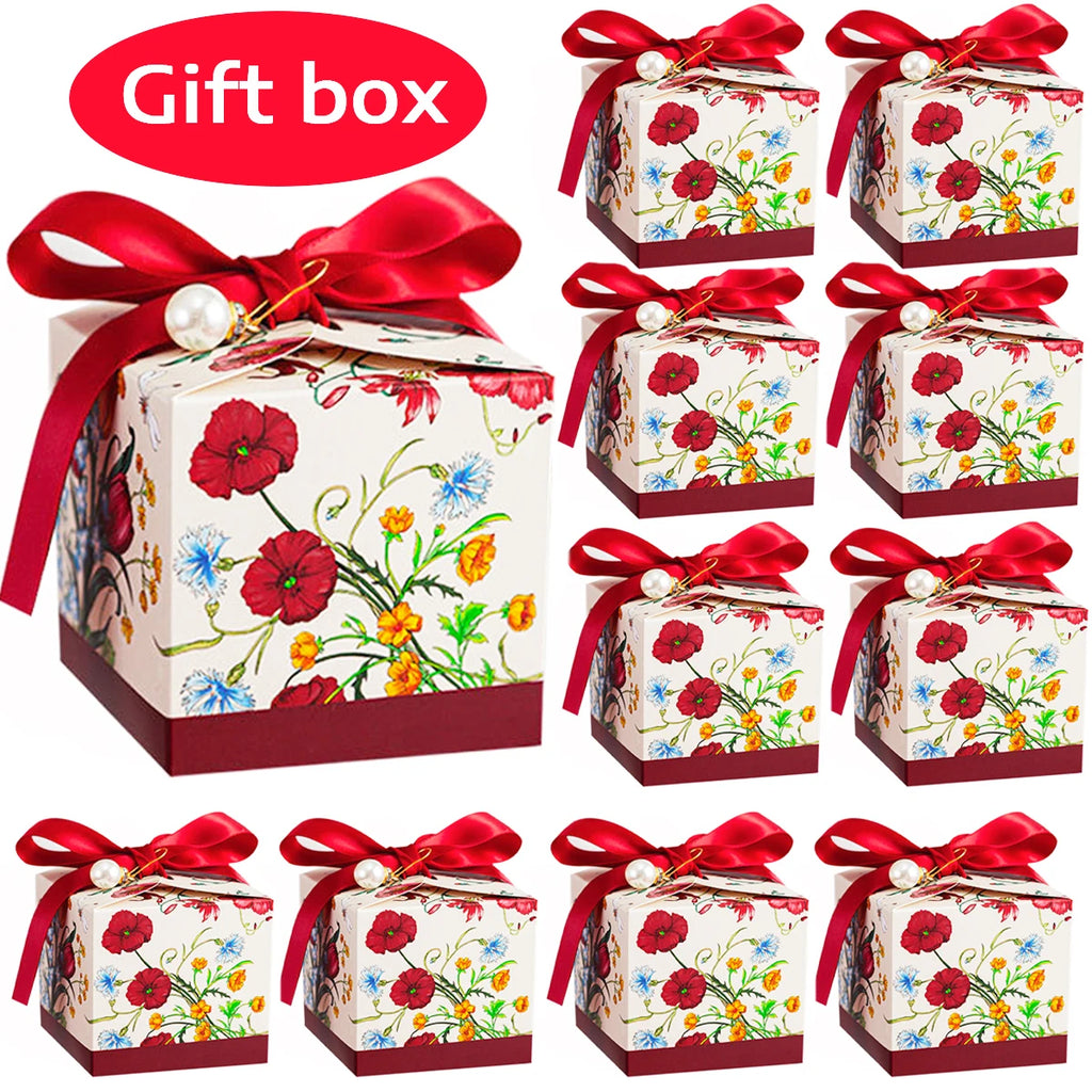 24/12pcs, Deluxe Flower Candy Box, Wedding Candy Box, 2.75x2.75in, Chocolate, Engagement, Party, Party, Christmas Halloween Oasis Select