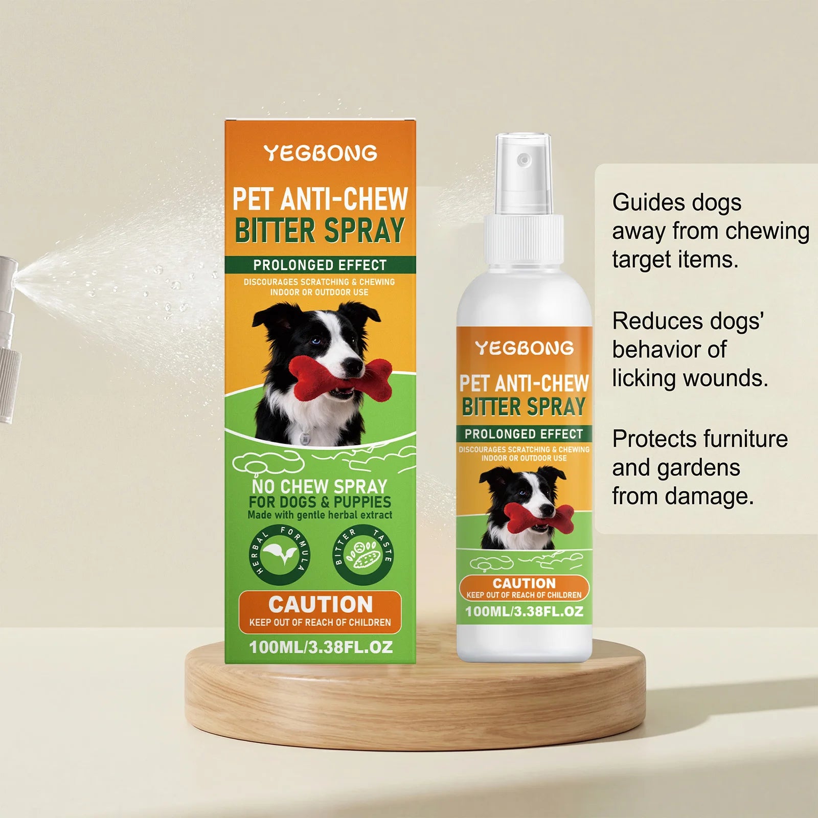 Pet Anti Chew Bitter Spray Pet Behavior Guidance and Repellent Effect Stops Dogs Chewing Licking Indoor Outdoor Training Spray Oasis Select