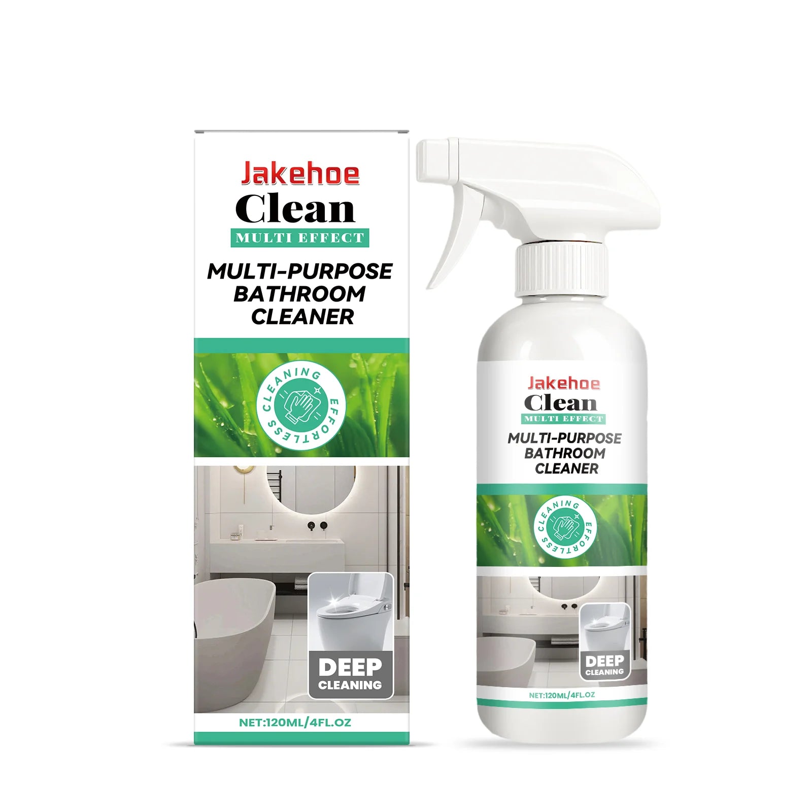 Jakehoe Multifunction Bathroom Cleaner Easily Stain And Limescale Removal Long Last Fragrance Glass Shower Room Stain Cleaner Oasis Select 120ml boxed