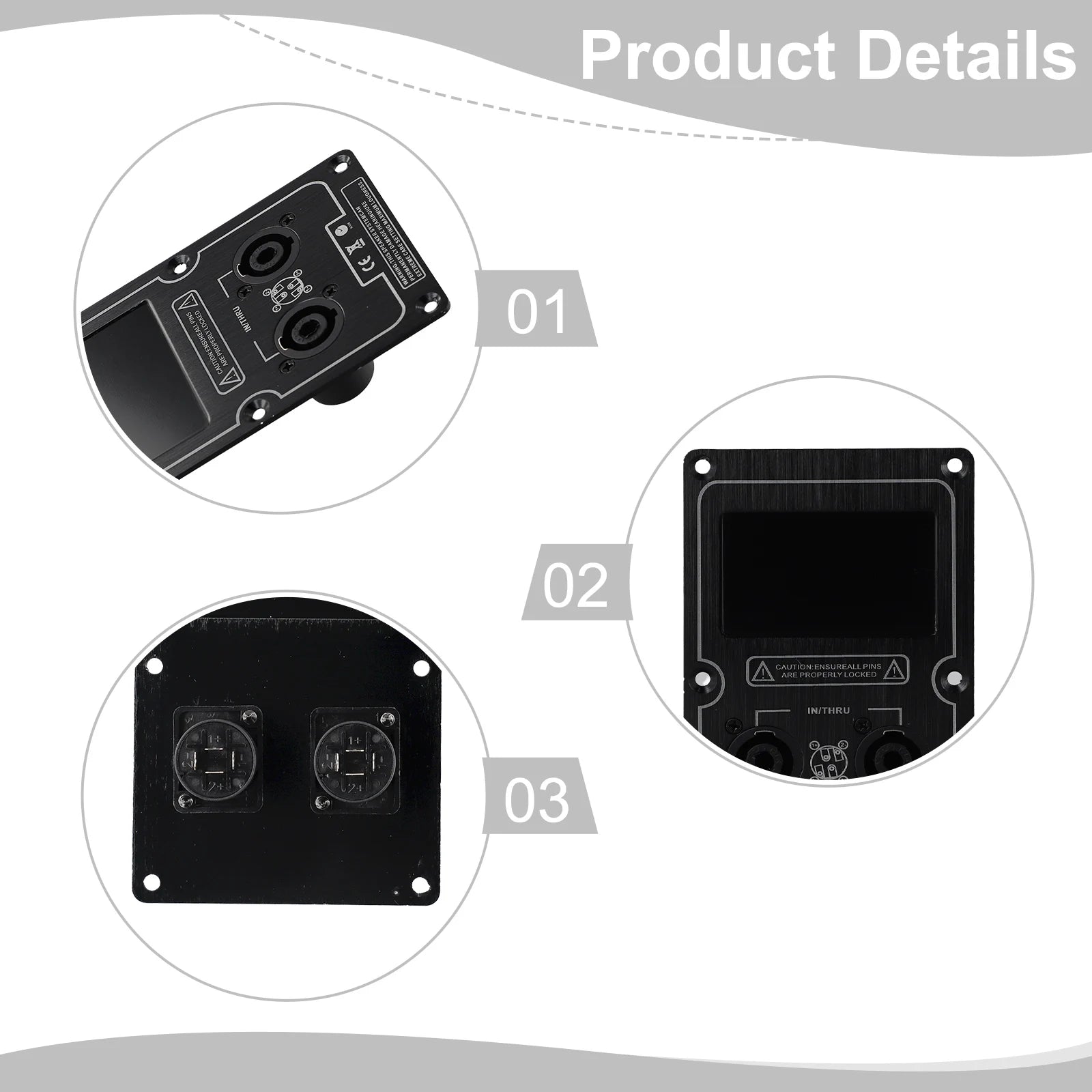Aluminum Plate Socket Junction Box Back Panel High-quality Material Long-lasting Use Multiple Connections Sturdy Construction Oasis Select