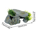 Reptile Rock Hide Cave Natural Reptile Hiding Rock Cave Aquarium Hide Cave Hideout Shrimp Cave Fish Tank Decor for Freshwater Oasis Select brown One Size
