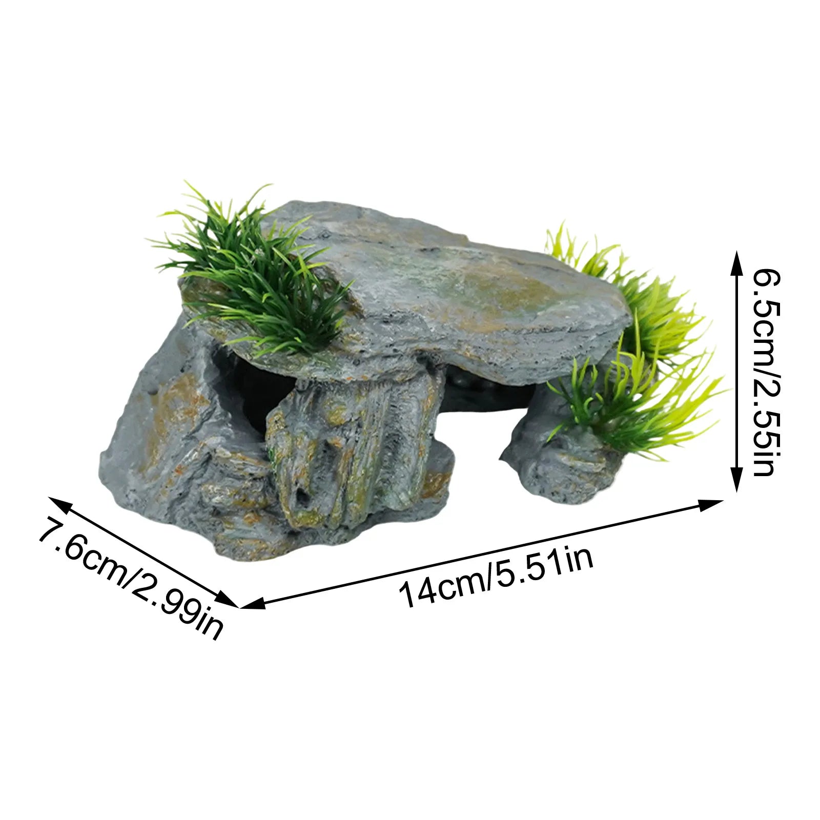 Reptile Rock Hide Cave Natural Reptile Hiding Rock Cave Aquarium Hide Cave Hideout Shrimp Cave Fish Tank Decor for Freshwater Oasis Select brown One Size