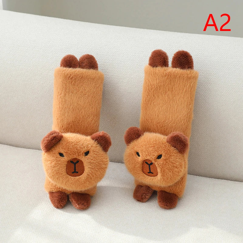 Car Headrest Neck Pillow Capybara Plush Shoulder Protection Cute Tissue Box Kawaii Car Decoration Of Car Supplies Plushie Gift Oasis Select A2