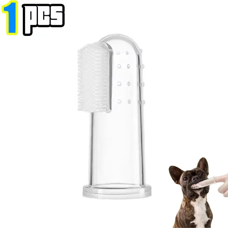 1/3/6Pcs Cat Dog Toothbrush Silicone Puppy Cat Finger Sleeve Toothbrushs Pet Finger ToothbrushPet Cleaning Supplies Oasis Select 1pcs without box