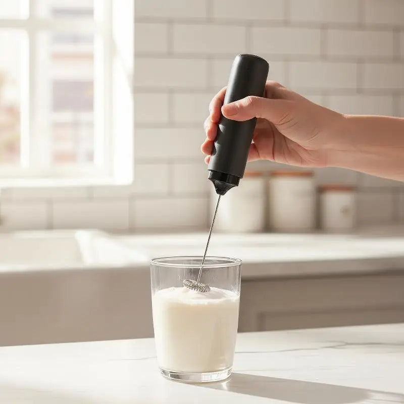 USB Rechargeable Electric Milk Frother Detachable Head Easy Clean for Latte Cappuccino Coffee Home Kitchen Gift Oasis Select