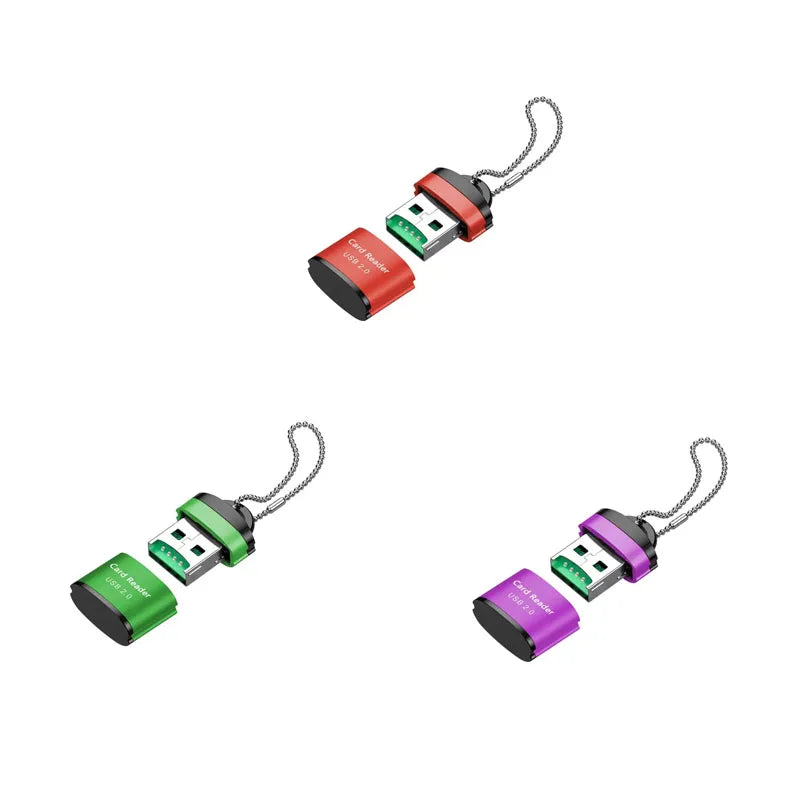 1/2/3pcs Mini High Speed USB 2.0 Card Reader SD Memory Card Adapter For PC Computer Laptop Notebook Car Micro SD Card Reader Oasis Select 3pcs mix 2