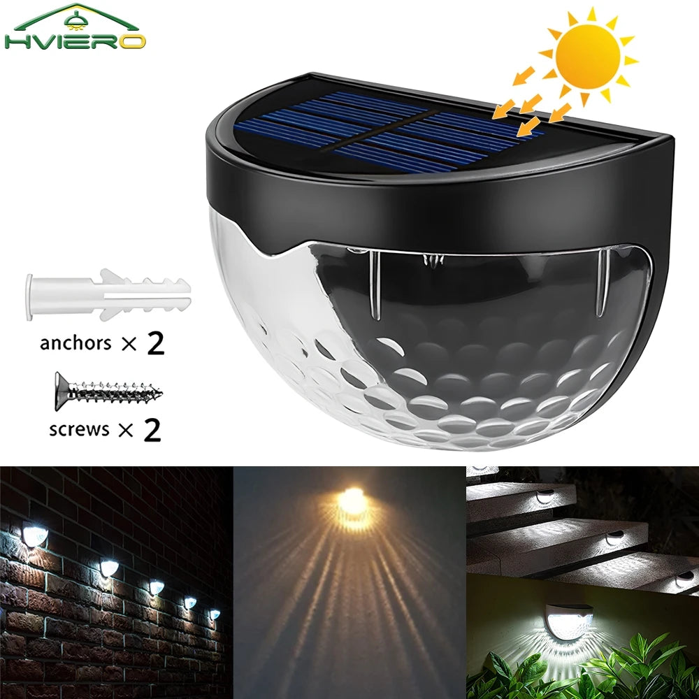 Solar 6-LED Wall Step Light | IP65 Waterproof Garden Fence Lamp