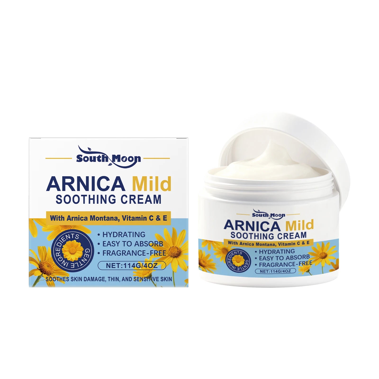 Soothing and Repairing Cream Repair Damaged Barriers Relieve Bruises Arnica Cream Reduce Swelling Marks Fragrance-Free Skin Care Oasis Select 114g boxed
