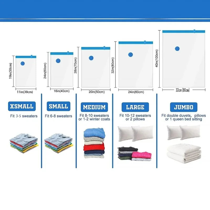 1pcs Vacuum Storage Bag for Clothing, Comforters, Blankets, Bedding Home Packing Organizers Not Include Pump Oasis Select