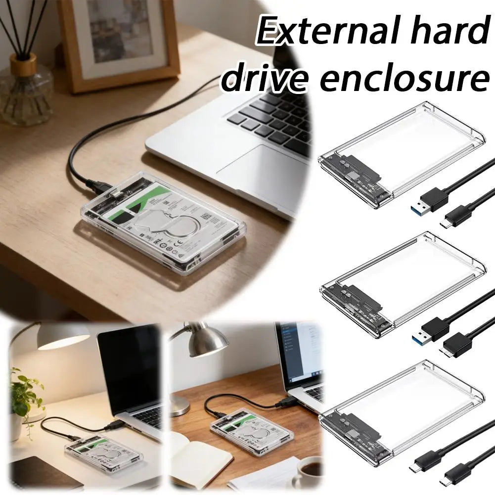 USB 3.0 & USB-C 2.5" SATA Hard Drive Enclosure – 5Gbps