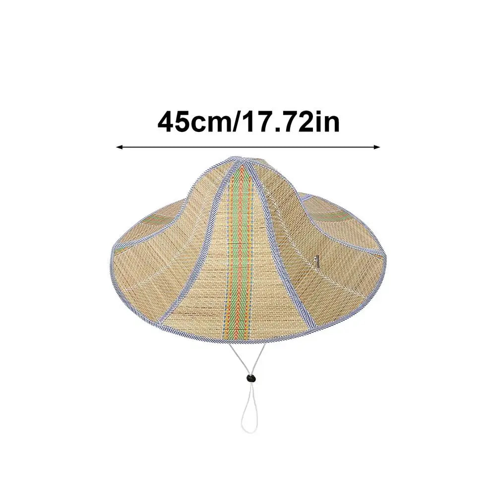 Straw Hat Large Brim Foldable Soft Sun Hat Summer Beach Cap Fisherman's Cap Outdoors Fishing Sun Protection for Women Men Oasis Select 1PC