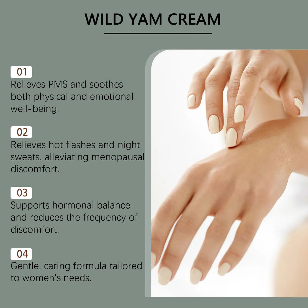 Wild Yam Body Cream – PMS, Menopause & Hormone Relief Women's Body Cream Oasis Select