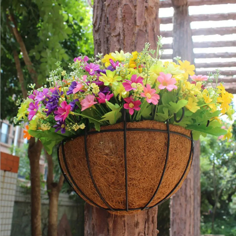 Semi-hand Coconut Palm Succulents Yard Balcony Wall Hanging Flowers Hanging Basket Flower Pot Garden Supplies Decoration Oasis Select