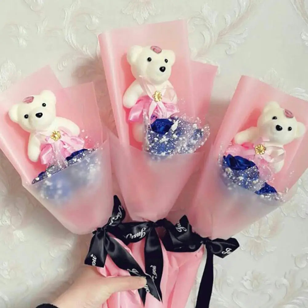 Mini Teddy Bear Plush Dolls for Flower Bouquets – 10 Pack