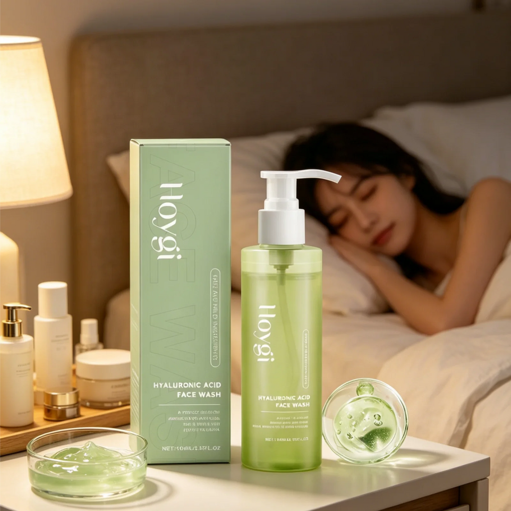 Hoygi Hyaluronic Acid Face Wash Powerful Cleaning Gentle Exfoliation Improve Skin Radiance Moisturizing Refreshing Cleansing Gel Oasis Select