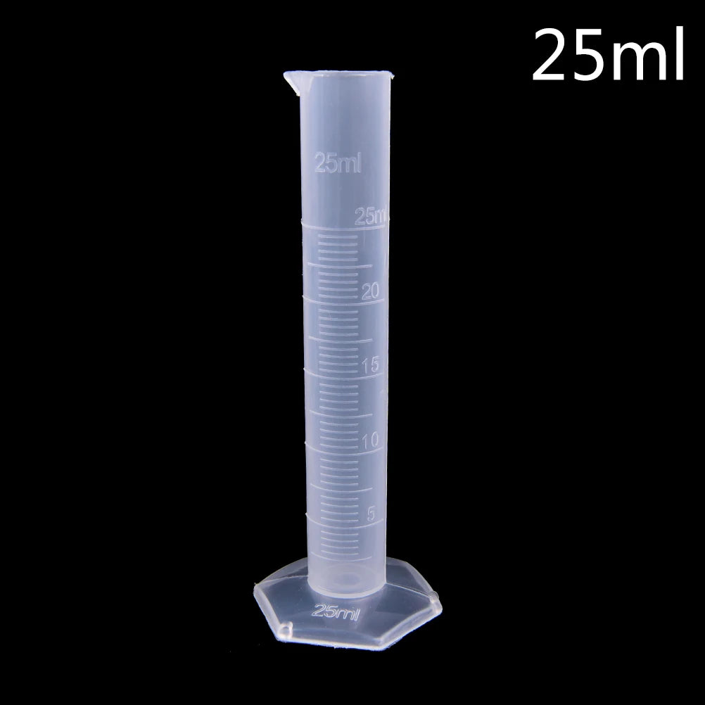 1pcs Transparents Measuring Plastic Graduated Cylinder Plastic Trial Test Liquid Tube Lab Tool 10ml,25ml,50ml,100ml,250ml Oasis Select 25mL