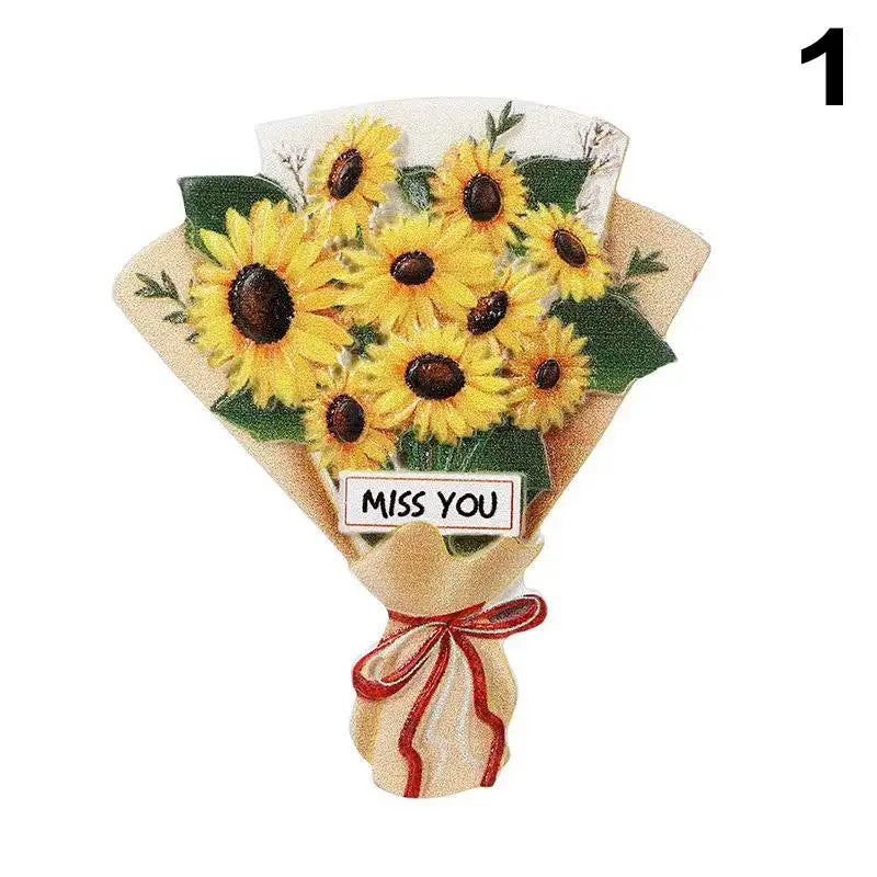 Sunflower Rose Bouquet Car Vent Aromatherapy Diffuser Plaster Floral Air Freshener Ornament Car Aromatherapy Accessories Oasis Select 1