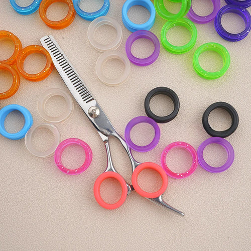 10/5PCS Silicone Finger Rings for Cat Dog Hair Scissors Professional Pet Grooming Scissors Protector Cutting Curved Shears Oasis Select