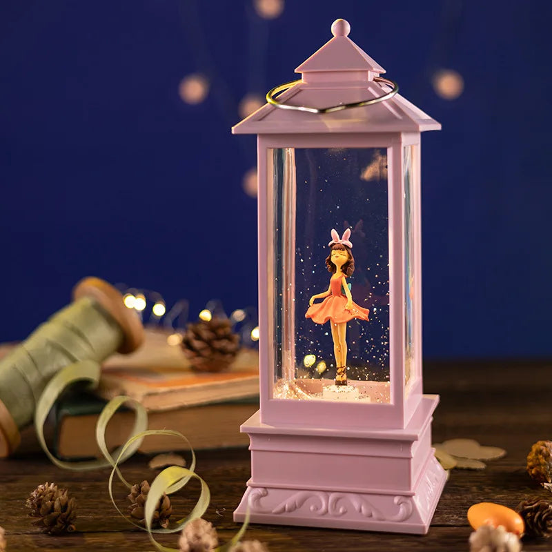 Rotating Ballet Snowflake Music Box Music Box Crystal Ball Dancing Girl Girl Birthday Gift Ornaments Music Box Oasis Select C