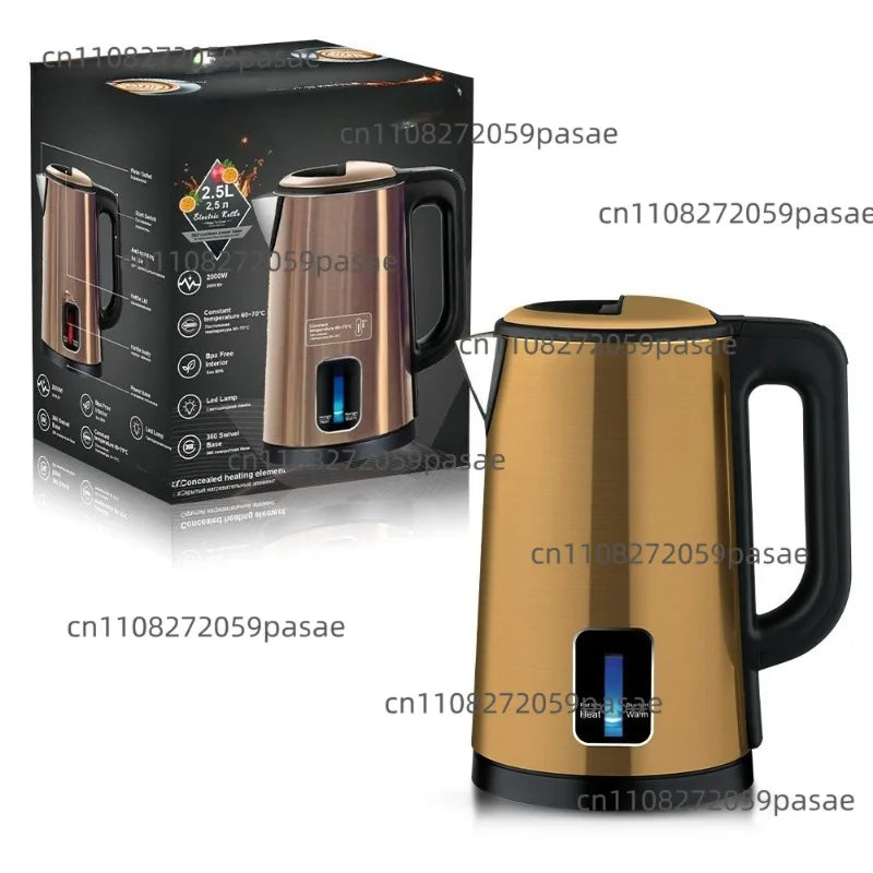 2.5L Stainless Steel Electric Kettle – Auto Shut-Off & Keep Warm