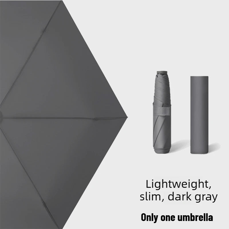1pcs Ultra-Light Ultra-Fine Carbon Fiber Umbrella Black Sunscreen for Sun and Rain 3-Fold Compact and Portable Lead Umbrella Oasis Select 6 glueless grey Aluminum 6K