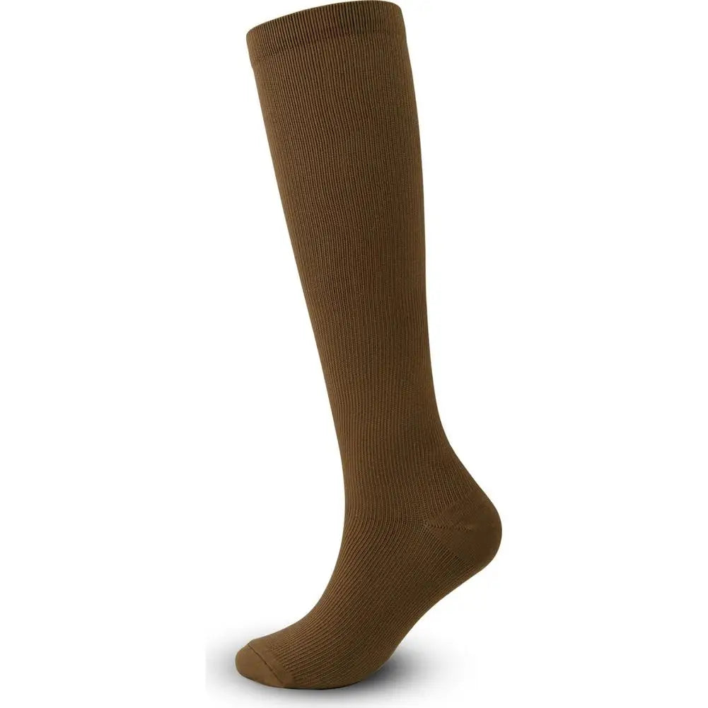 Compression Stockings for Women Men, Closed Toe Graduated Compression Hoses, Long Compression Socks for Athletic Running Cycling Oasis Select coffee-S