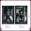 New Halloween Horror Eye Character False Window Decoration Holiday Window Costume Decoration Oasis Select QZBJC030 QZBJC031 With 10m ribbon