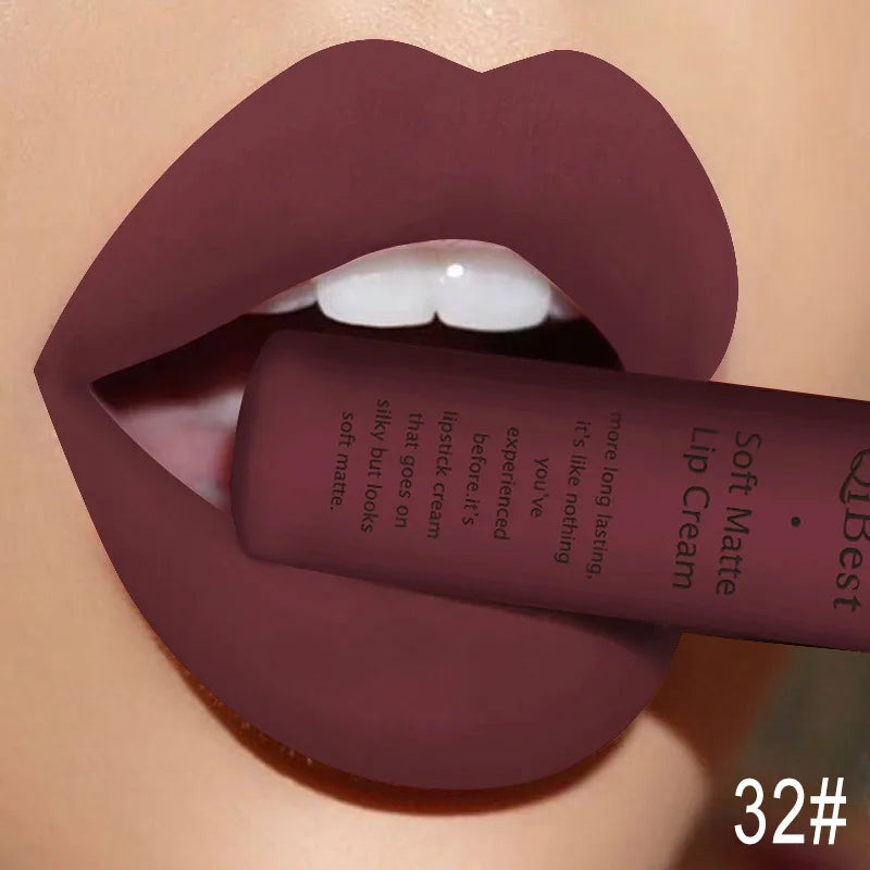 QiBest Velvet Matte Liquid Lipstick – Waterproof & Long-Lasting