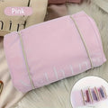 Portable Foldable 4-in-1 Detachable Makeup Bag Large Capacity Travel Cosmetic Organizer Oasis Select Light Pink Color