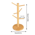 Wooden Tree Pretzel Holder Stand – Bamboo Sausage Display Rack