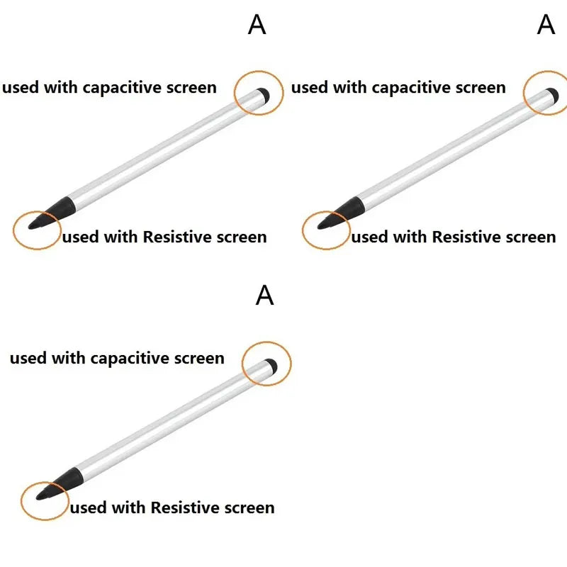 1/2/3pcs Universal Tablet Pen Phone Capacitive/Resistive Stylus Pen For IPhone Ipad Android All Touch Screens Rubber Stylus Pens Oasis Select 3pcs White