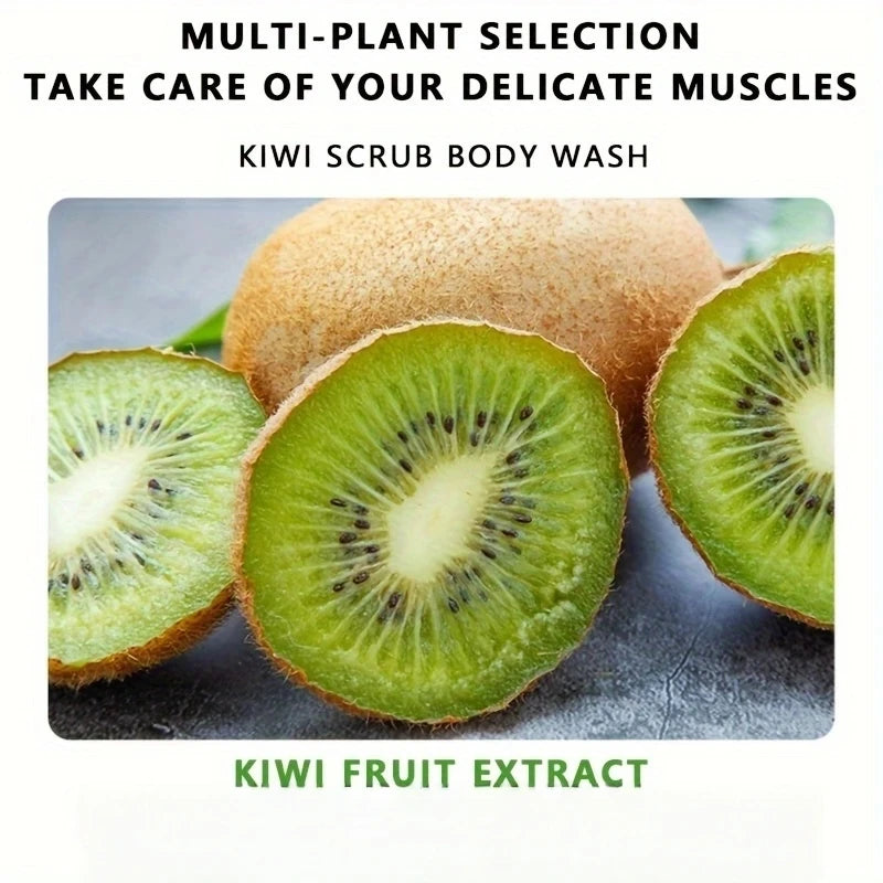 SADOER Kiwi Scrub Shower Gel 300ml | Natural Fruit Extract Exfoliating Shower Gel Oasis Select