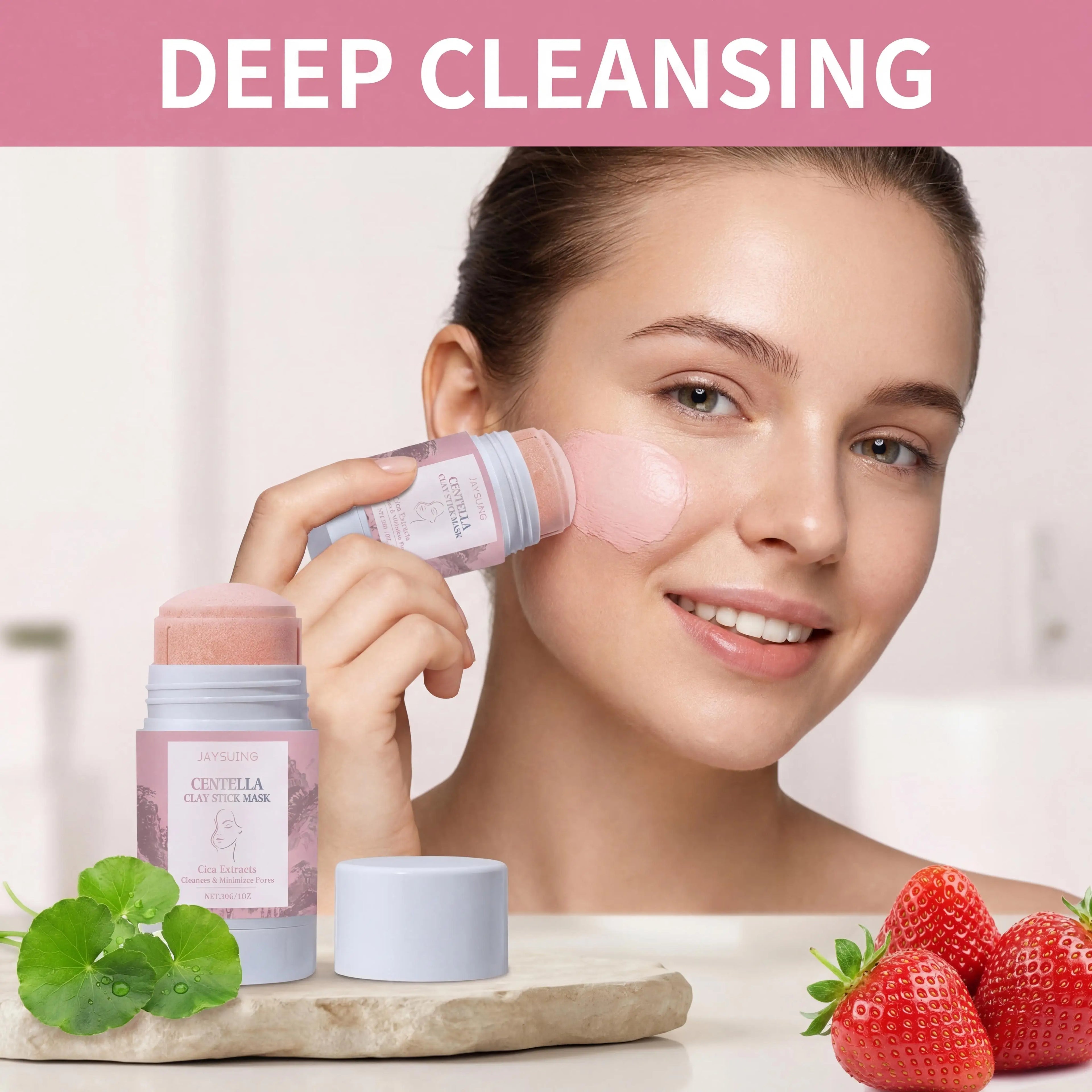 Centella Asiatica Clay Stick Deep Cleansing Remove Blackheads Minimize Pores Oil Control Hydrating Face Skin Care Mud Mask Stick Oasis Select