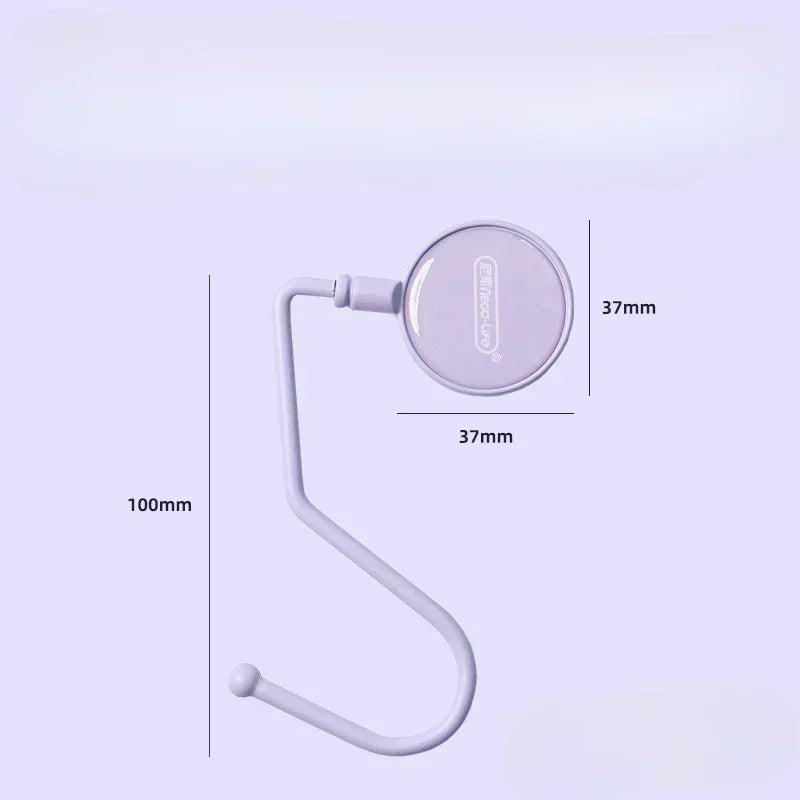Cute Morandi Bag Hook Heavy Table Purse Bag Hook Travel Handbag Table Side Durable Bag Hanger Office Desk Organizer Oasis Select purple