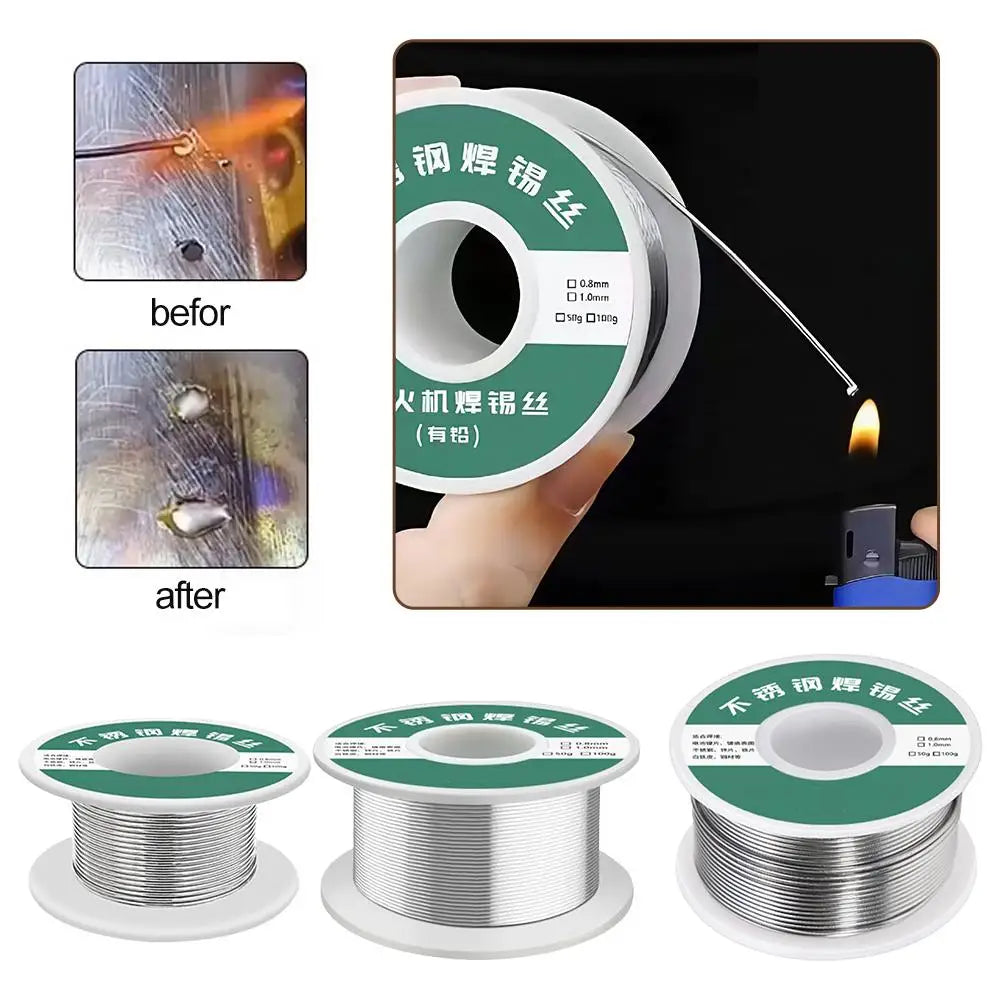 Stainless Steel Solder Wire New Flux Stainless Steel Household Multipurpose Solder Iron Solder Wire Oasis Select