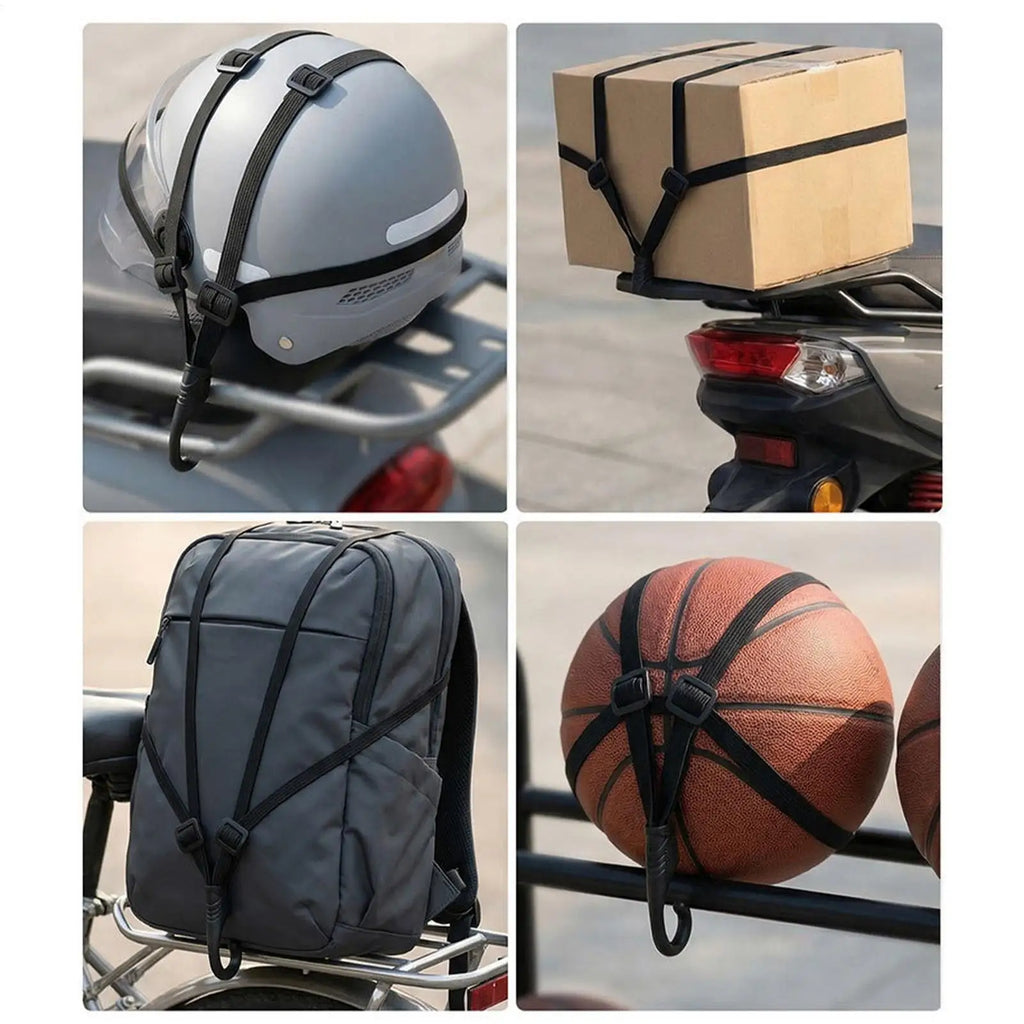 Motorcycle Helmet Luggage Strap – Elastic Bungee Cargo Tie Down