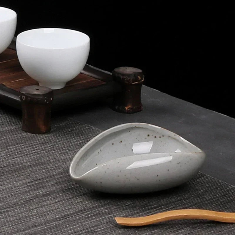 Ceramic Teaspoons Kung Fu Tea Set Accessories Tea Tray Ornaments Retro White Porcelain Celadon Tea Spoon Shovel Oasis Select