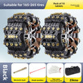 Winter Tire Snow Chains for Cars, SUVs, and Off-Road Vehicles - TPU Material, No Tire Damage, Ice Breaking & Off-Road Rescue Cha Oasis Select 10PCS