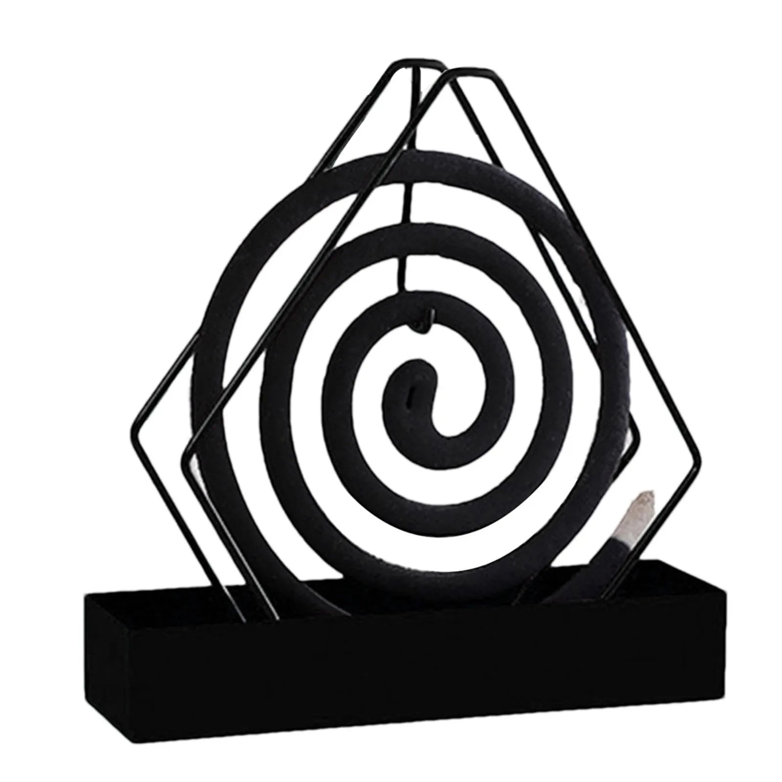 With Tray Mosquito Coil Holder Iron Anti-Mosquito Mosquito Incense Rack Ornaments Flower shape Mosquito Repellent Oasis Select Black 1