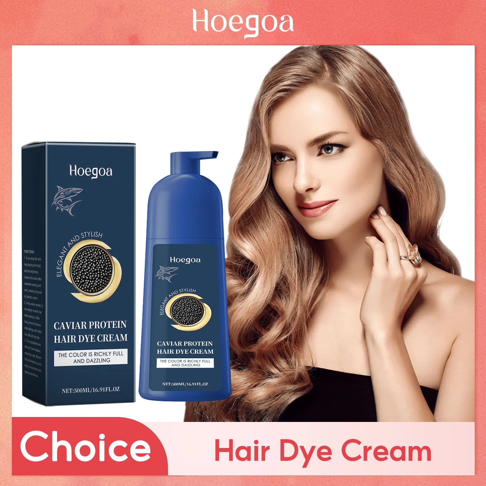 Caviar Hair Dye Cream Change Hair Color Long Lasting Black Brown Repair Gray Hair Safety Nourishing Permanent Hair Coloring Wax Oasis Select